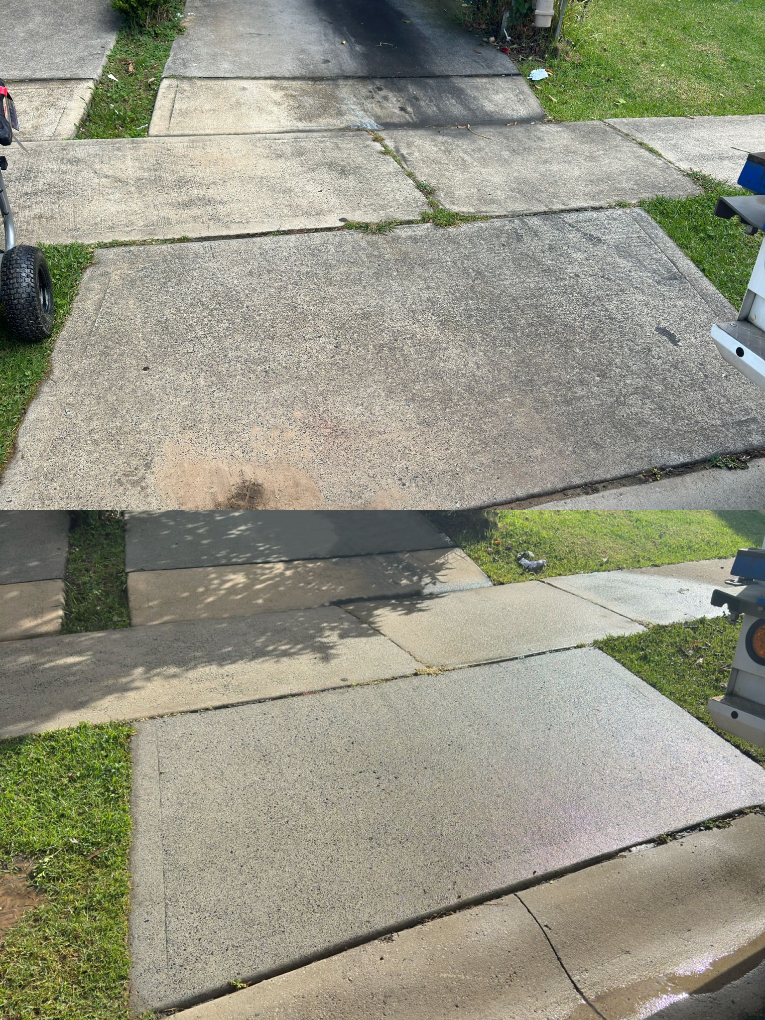 Freshly mowed lawn with precise clean edging strips